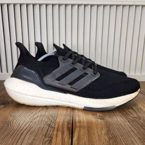 Adidas UltraBoost 21 Men's 11.5 Core Black White Athletic Sneakers Shoes FY0378